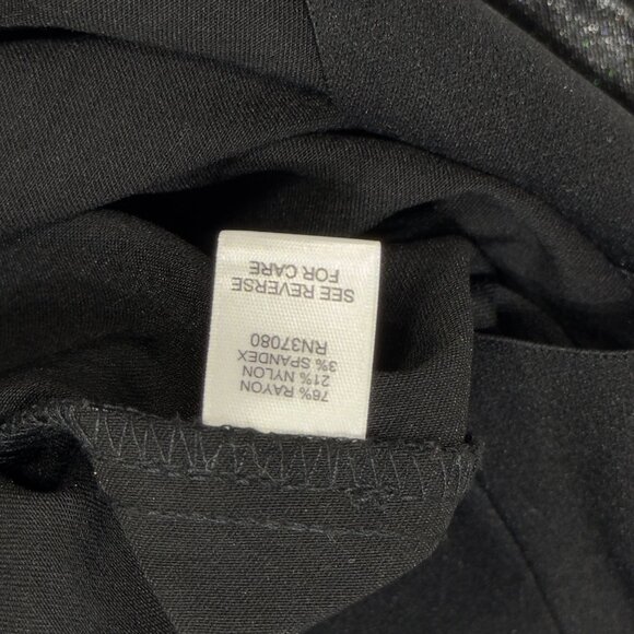 VERSONA Womens Contemporary Black Glittery Pants Stretch  Size 10 - Picture 7 of 11